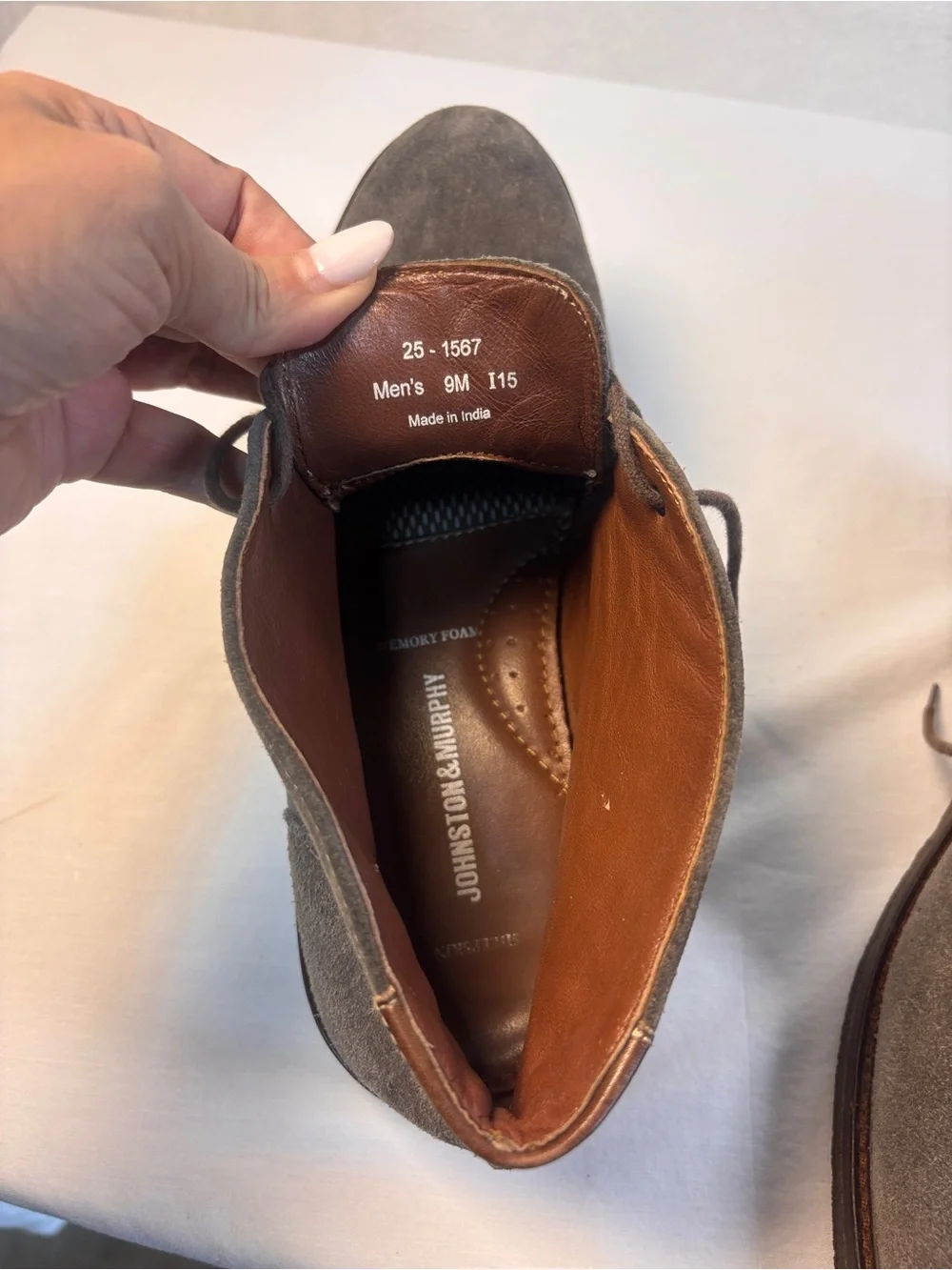 Johnston & Murphy Copeland Suede Chukka Boots Gray Men's Size 9 Style 25-1567